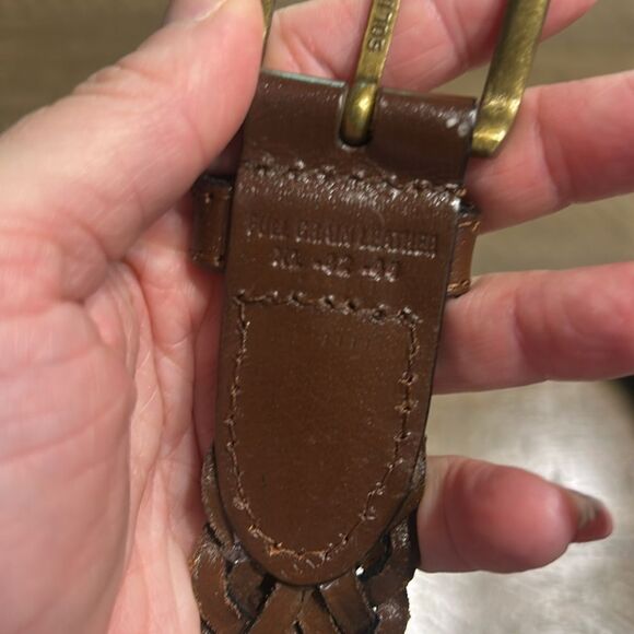Men’s full grain leather braided belt size XL 42-44 - Picture 4 of 10